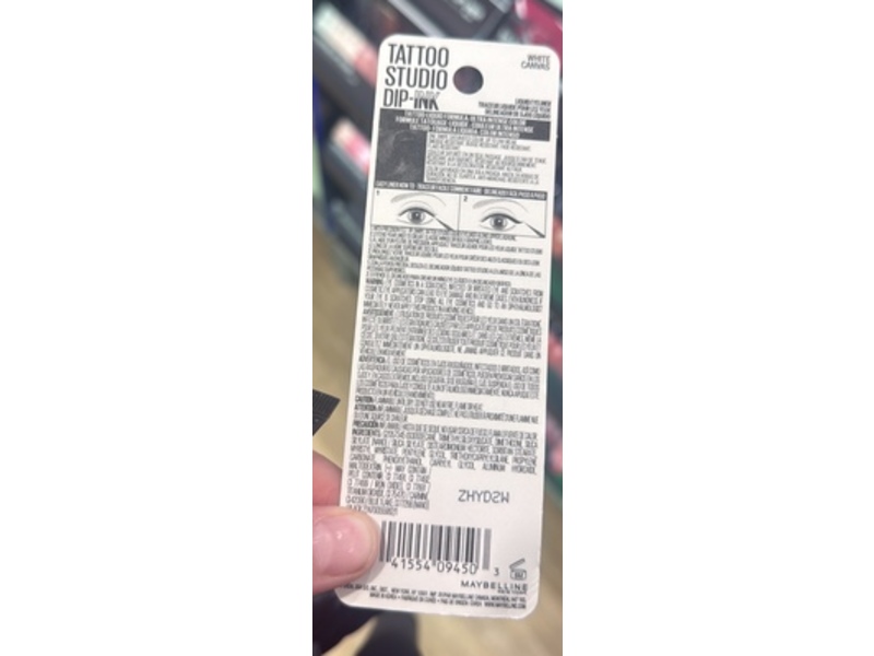 Maybelline New York Tattoo Studio Dip-Ink Mascara, 104 White Canvas, 0.06 oz/1.2 g