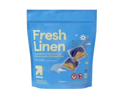 Up & Up Fresh Linen Concentrated Cleaning Power Laundry Detergent Pacs, 42 Loads, 26.06 oz/756 g, 42 Pacs