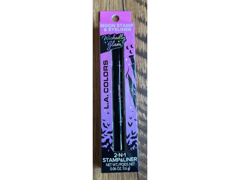 L.a. Colors Moon Stamp & Eyeliner 2-In-1 Stamp & Liner, Black, 0.06 oz/1.6 g