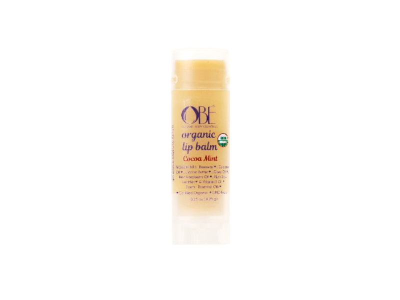 Organic Body Essentials Organic Lip Balm, Cocoa Mint, 0.15 oz/4.25 g