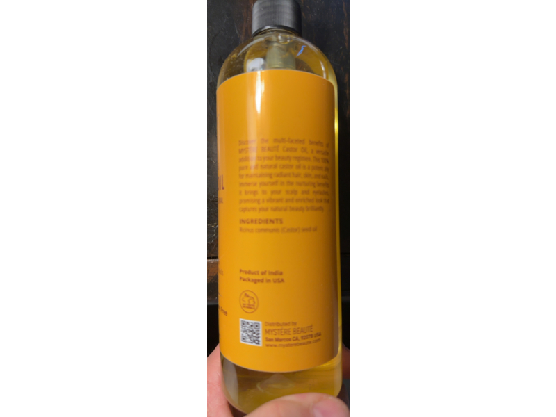 Mystere Beauty Nourishing Castor Oil, 16 fl oz/473 mL