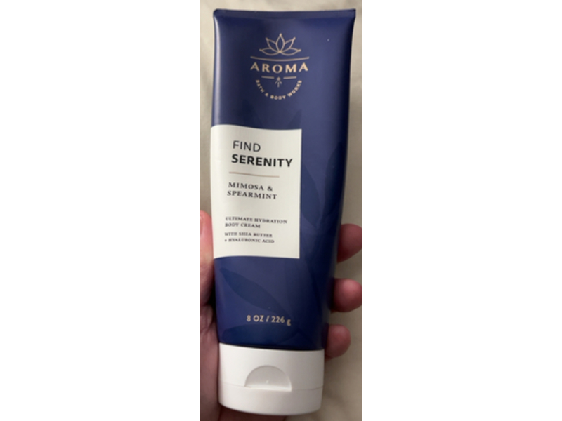 Bath & Body Works Aroma Find Serenity Body Cream, Mimosa & Spearmint, 8 oz/226 g