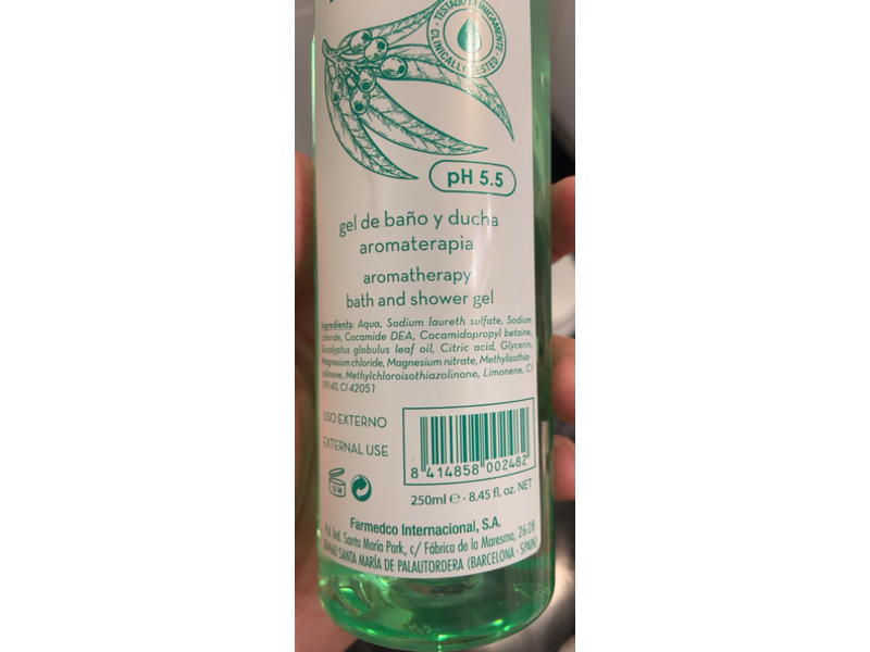 Maxlook Aromatherapy Bath & Shower Gel, Eucalyptus, 8.45 fl oz/250 mL