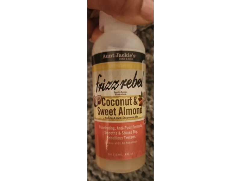 Aunt Jackie's Frizz Rebel Oil, Coconut & Sweet Almond, 4 fl oz/118 mL