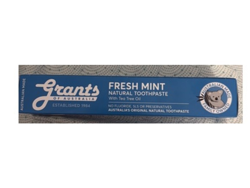 Grants Of Australia Natural Toothpaste, Fresh Mint, Tea Tree Oil, 3.88 oz/110 g
