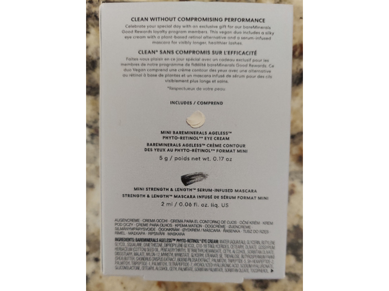 BareMInerals Birthday Beauty Eye Cream & Mascara Set, 0.06 fl oz/2 mL