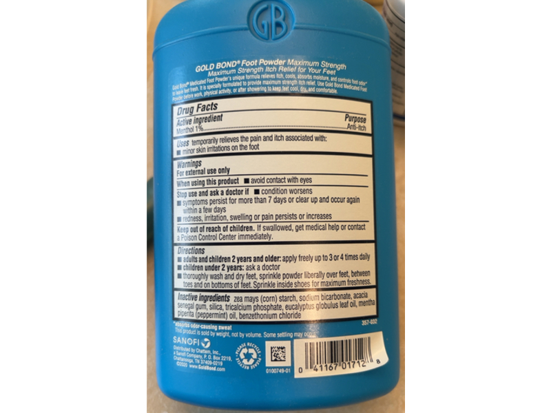 Gold Bond Healing Medicated Foot Powder, 10 oz/283 g