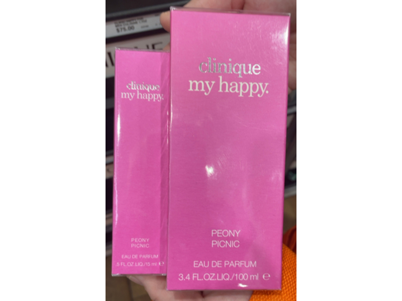 Clinique My Happy Eau De Parfum, Peony Picnic, 3.4 fl oz/100 mL