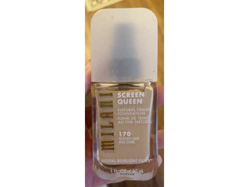 Milani Natural Finish Foundation, Screen Queen 170 Golden Fair, 1 fl oz/30 mL