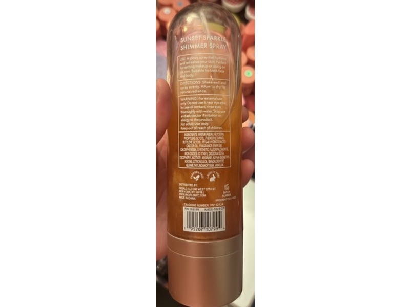 Amora Glow Sunset Sparkle Shimmer Spray, 6 fl oz/180 mL