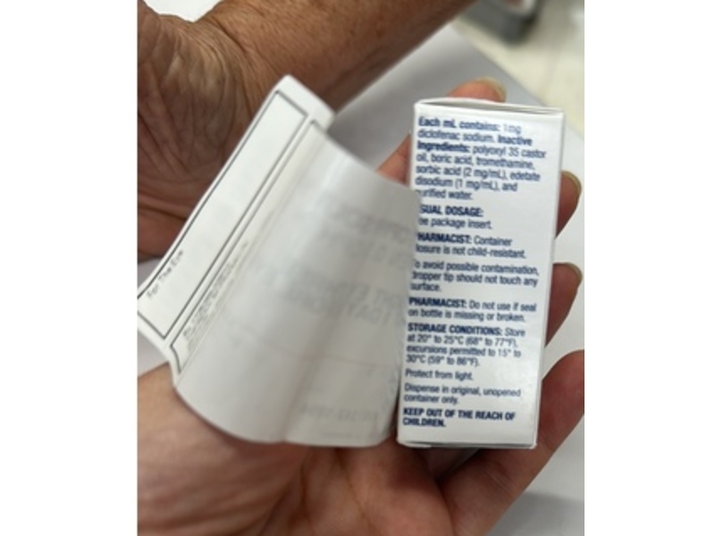 Diclofenac Sodium Ophthalmic Solution 0.1%, 5 mL, Sandoz (Rx)