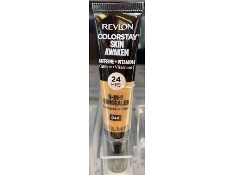 Revlon Colorstay Skin Awaken 5 - In - 1 Concealer, Caffeine + Vitamin C, 040 Medium, 0.27 fl oz/8 mL