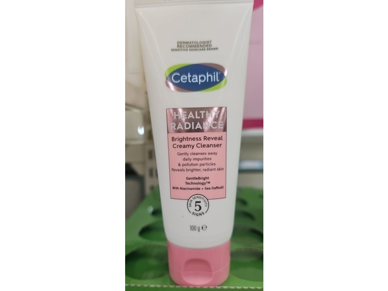 Cetaphil Healthy Radiance Brightness Reveal Creamy Cleanser, Niacinamide +Sea Daffodil, 100g