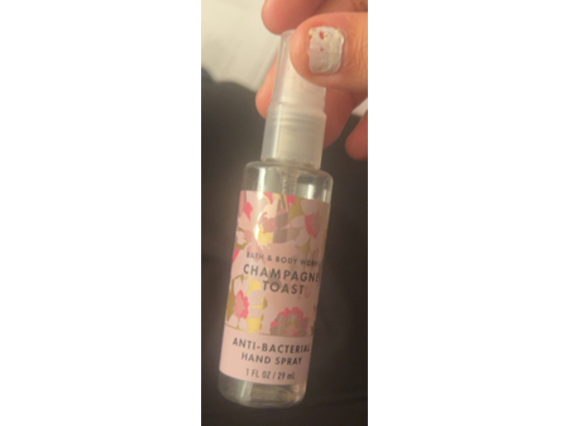 Bath & Body Works Anti-Bacterial Hand Spray, Champagne Toast, 1 fl oz/29 mL