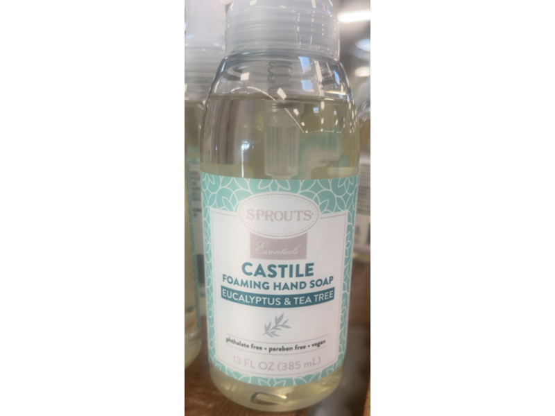 Sprouts Castile Foaming Hand Soap, Eucalyptus & Tea Tree, 13 fl oz/385 mL