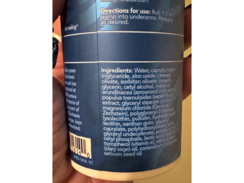 Ancient Minerals Cream Deodorant, Sage & Coriander, 2.7 fl oz/80 mL