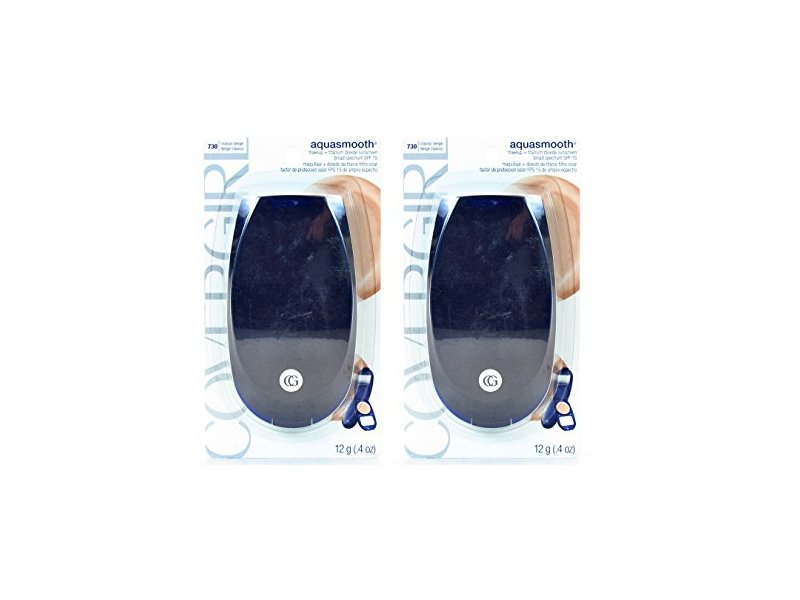 CoverGirl Smoothers AquaSmooth Compact Solid Foundation SPF 15, Classic Beige - Pack of 2