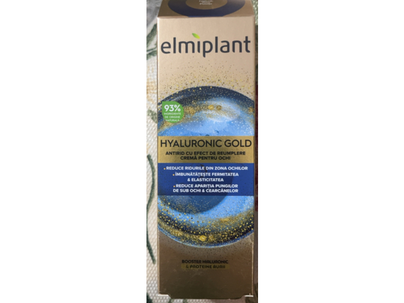 Elmiplant Hyaluronic Gold Anti-Wrinkle Eye Cream, 0.5 fl oz/15 mL