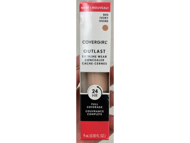 Covergirl Outlast Extreme Wear Concealer, 805 Ivory, 0.30 fl oz/9 mL