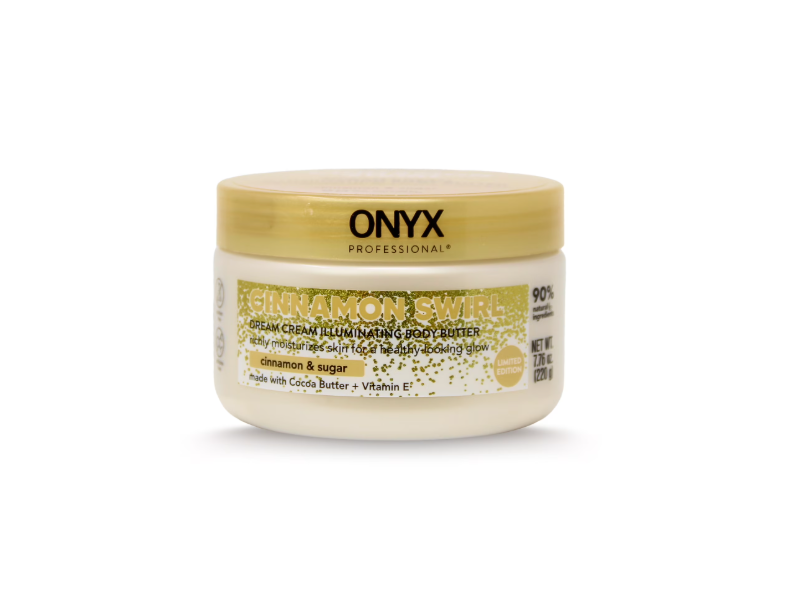 Onyx Butter Bliss Illuminating Body Butter, Cinnamon Swirl & Sugar, 7.76 oz/220 g
