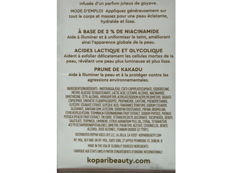 Kopari Brightening Silk Body Cream, 2% Niacinamide & 3% Lactic Acid, 6.6 fl oz/196 mL