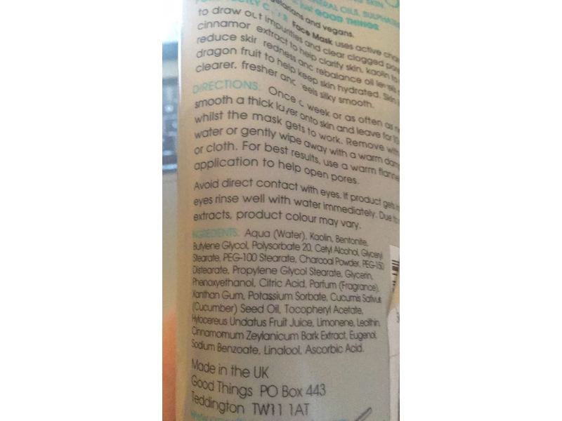 Good Things Pore-fectly Clear Face Mask, Charcoal, 3.3 fl oz/100 ml