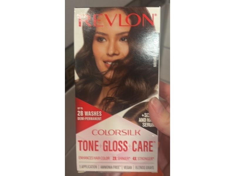 Revlon ColorSilk Tone + Gloss + Care Demi Permanent Hair Color, 5 Medium Brown, 1 Application