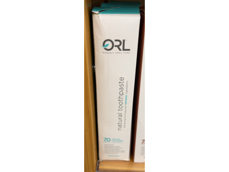 ORL Natural Toothpaste, Fresh Mint, 4 oz/120 mL