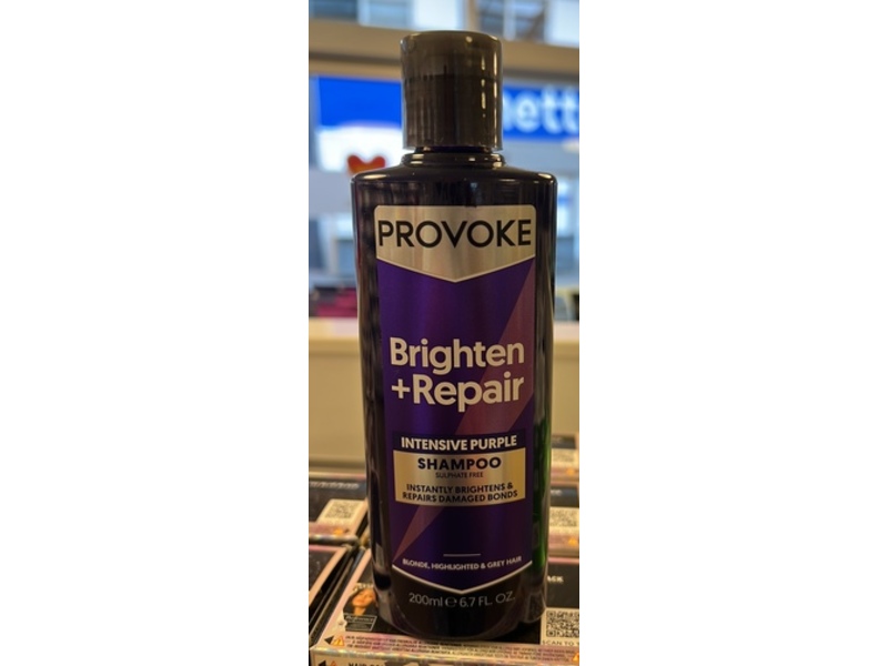 Provoke Brighten + Repair Sulphate Free Shampoo, Intensive Purple, 6.7 fl oz/200 mL