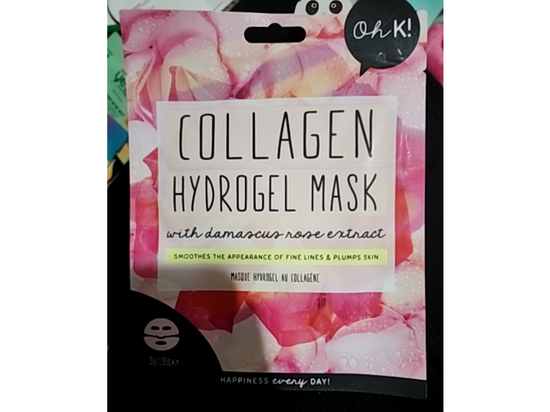 Oh K! Collagen Hydrogel Mask, Damascus Rose Extract, 0.98 oz/28 g