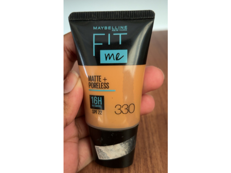 Maybelline New York Fit Me Matte + Poreless Liquid Foundation, SPF 22, 330 Toffee, 18 mL