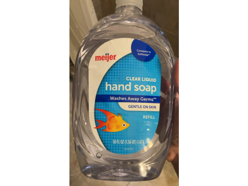 Meijer Clear Liquid Hand Soap Refill, 50 fl oz/1.47 L