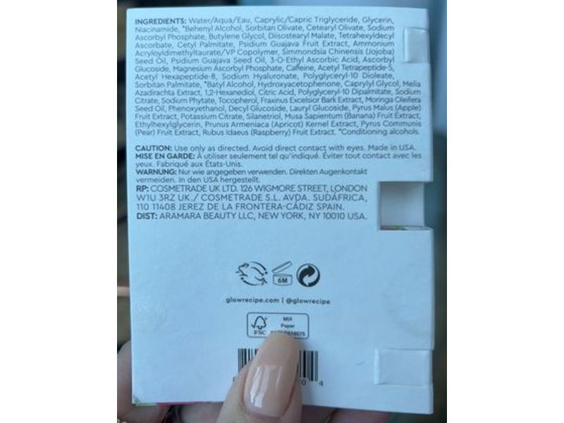 Glow Recipe Guava Vitamin C Bright Eye Gel Cream, 0.1 fl oz/3 mL