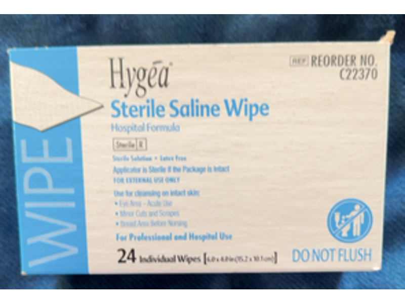 Hygea Sterile Saline Wipes, 24Count
