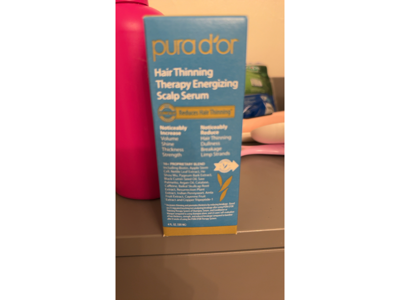 Pura d'or Hair Thinning Therapy Energizing Scalp Serum, 4 fl oz/120 mL