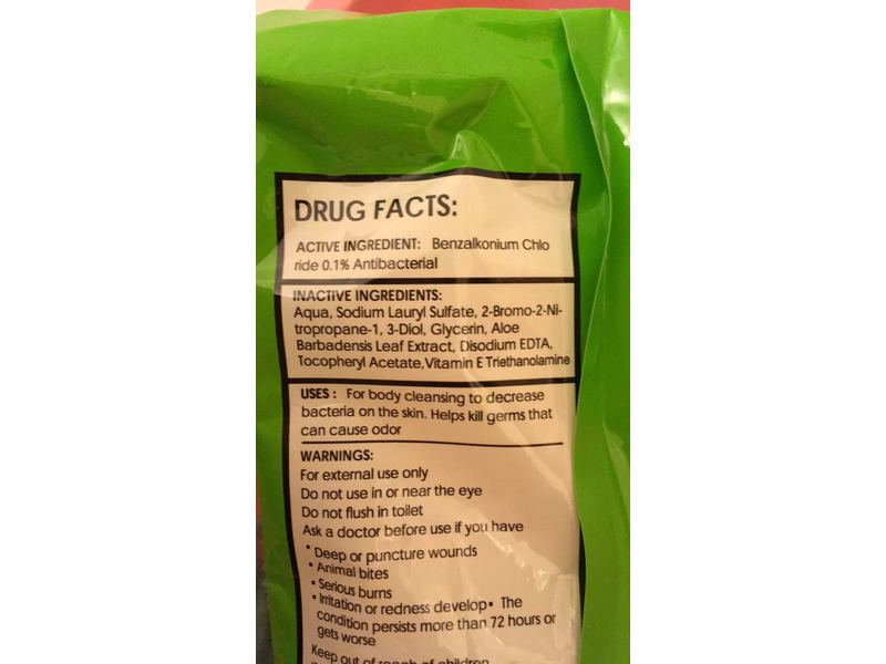 Point A Tech Ez-Bath Anti-Bacterial Wash Cloth, Fragrance Free, 8 Sheets