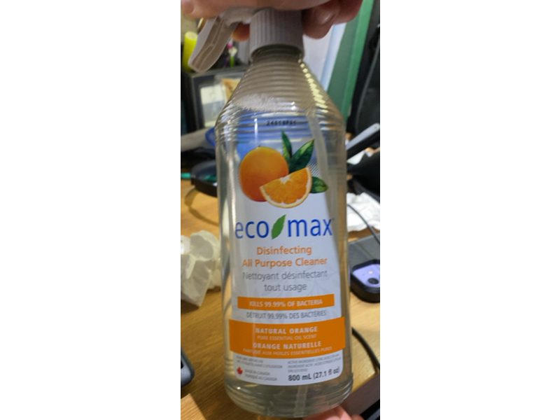 Eco Max Disinfecting All Purpose Cleaner, Natural Orange, 27.1 fl oz/800 mL