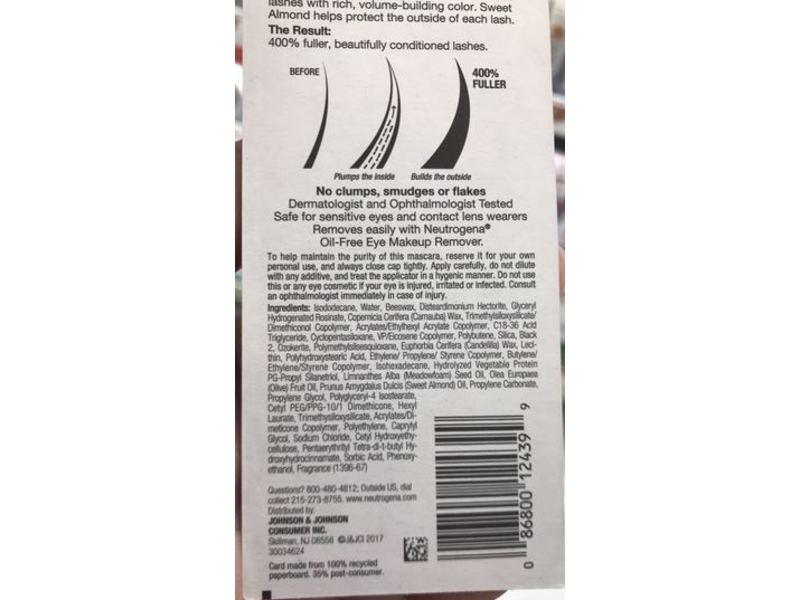 Neutrogena Healthy Volume Waterproof Mascara, Carbon Black 06, 0.21 oz/6 g
