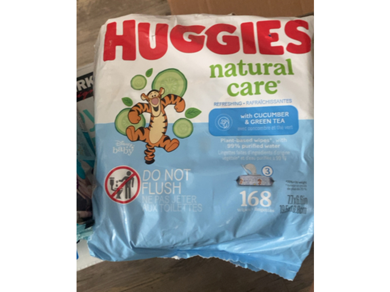 Huggies Natural Care Refreshing Baby Wipes, Cucumber & Green Tea, 168 Count