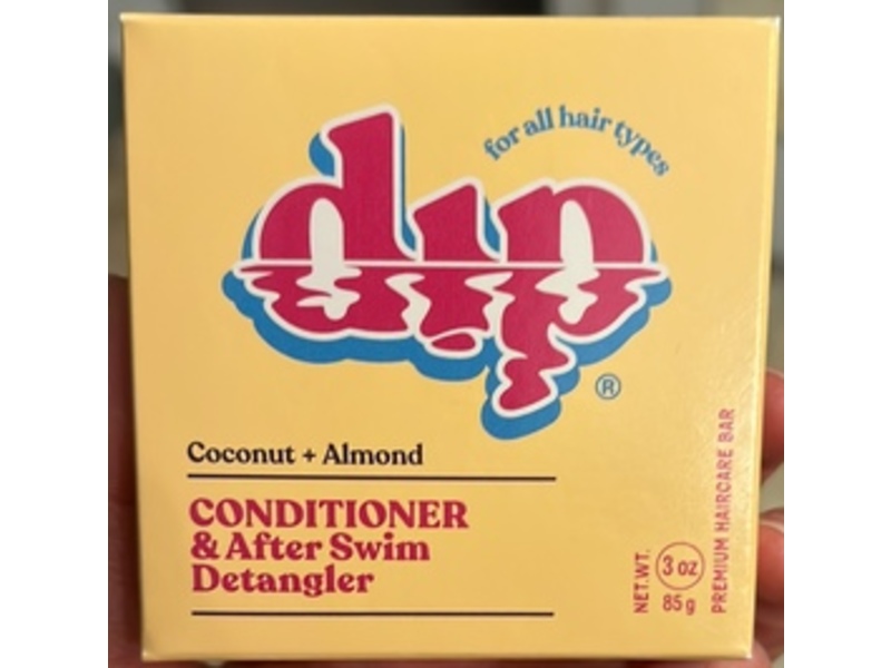 Dip Conditioner & After Swim Detangler Haircare Bar, Coconut + Almond, 3 fl oz/85 g