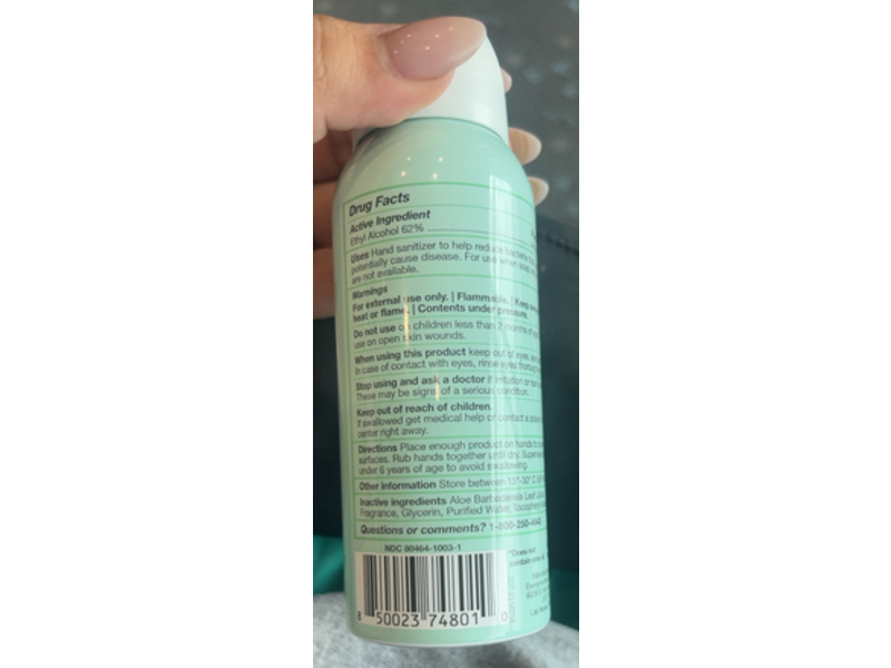 Emu Hand Sanitizer Mist, Ocean Air, 2.2 fl oz/62.4 g