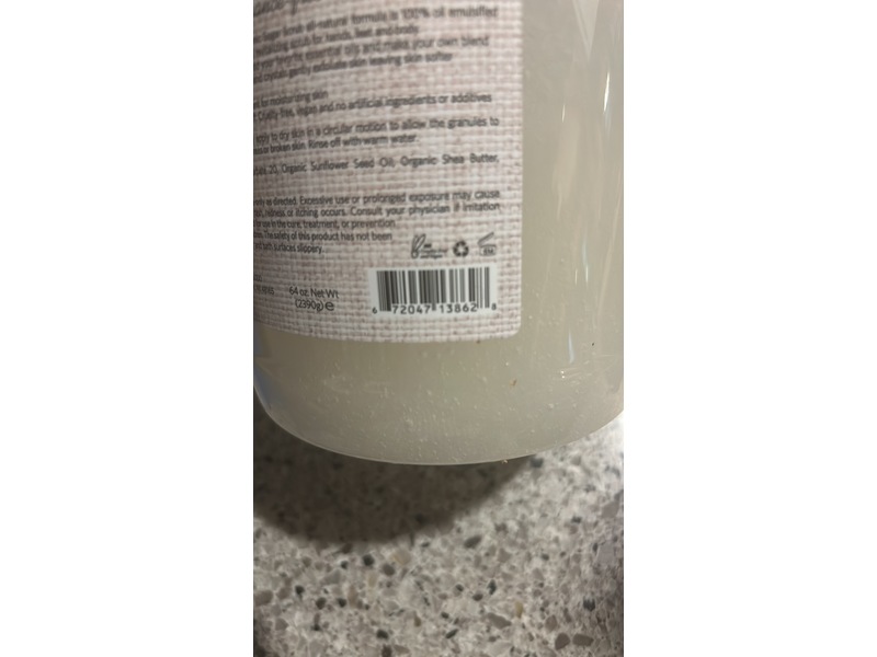 Ginger Lily Farms Botanicals Revitalizing Organic Sugar Scrub, Fragrance-Free, 64 oz/2390 g