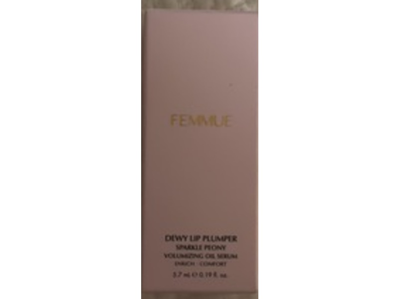 FEMMUE Dewy Lip Plumper Volumizing Oil Serum, Sparkle Peony, 0.19 fl oz/5.7 mL