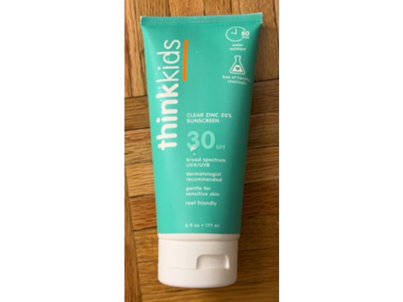 Thinkkids Clear Zinc Sunscreen, SPF 30, 6 fl oz/177 mL