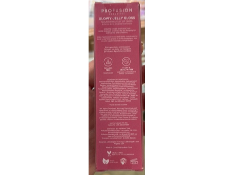 Profusion Cosmetics Glowy Jelly Gloss, Dragon Fruit Jelly, 0.1 fl oz/3 mL