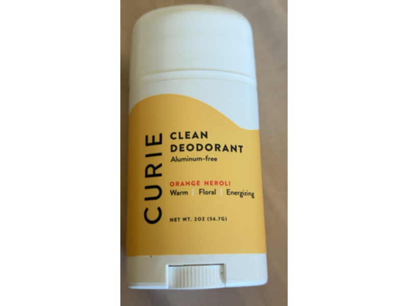 Curie Clean Deodorant Stick, Orange Neroli, 2 oz/56.7 g