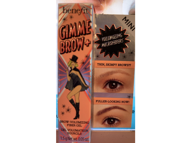 Benefit Gimme Brow+ Volumizing Fiber Gel, 3.5 - Warm Auburn Brown, 0.05 oz/1.5 g