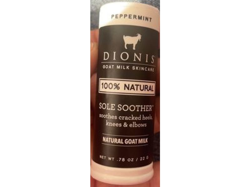 Dionis Sole Soother, Natural Goat Milk, Peppermint, 0.78 oz/22 g