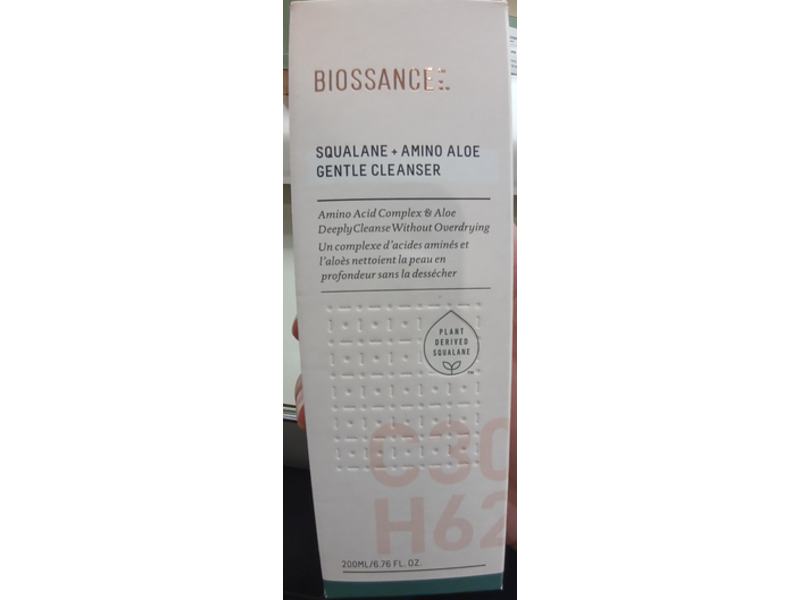 Biossance Gentle Cleanser, Squalane + Amino Aloe, 6.76 fl oz/200 mL