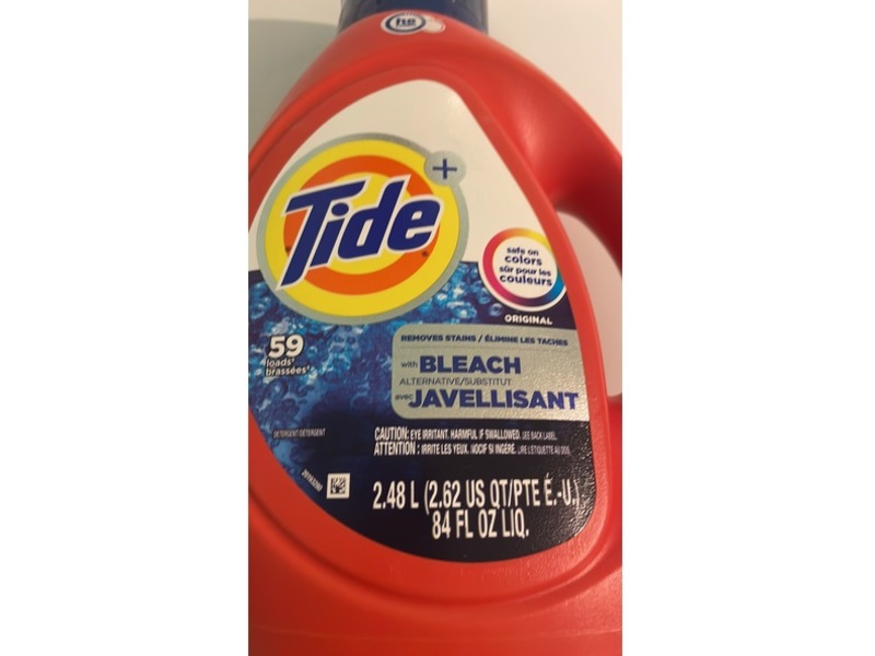 Tide+ Bleach Alternative Liquid Detergent, Original, 59 Loads, 84 fl oz/2.48 L